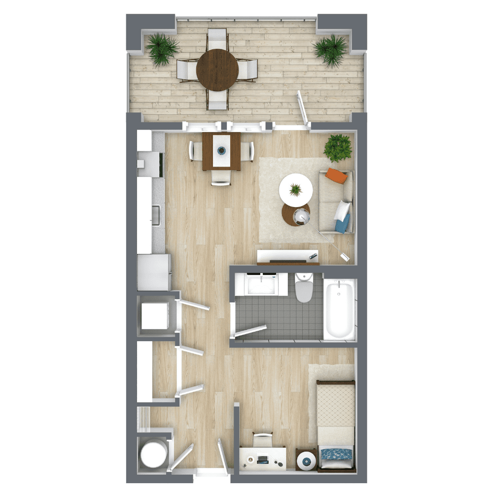 Studio The Laurel Studio / 1-Bath 504 SQ.FT.